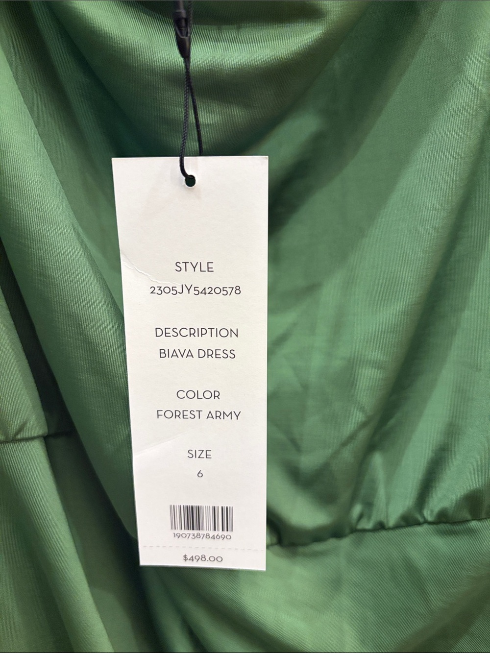 Veronica Beard Green Draped Cowl Maxi Dress - Picture 2 of 6